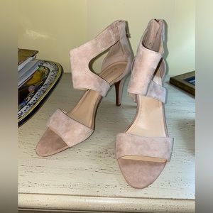 Size 11M/41 nude suede heels from BCBG